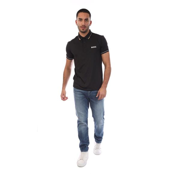Boss Mens 4 Way Stretch Polo Shirt / Black